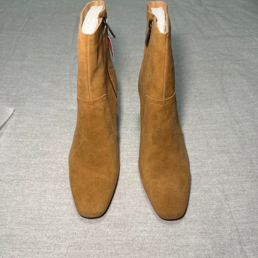 Blondo Sadie Waterproof Suede Ankle Booties Tan Block Heel Women's Size 11 - Picture 3 of 10